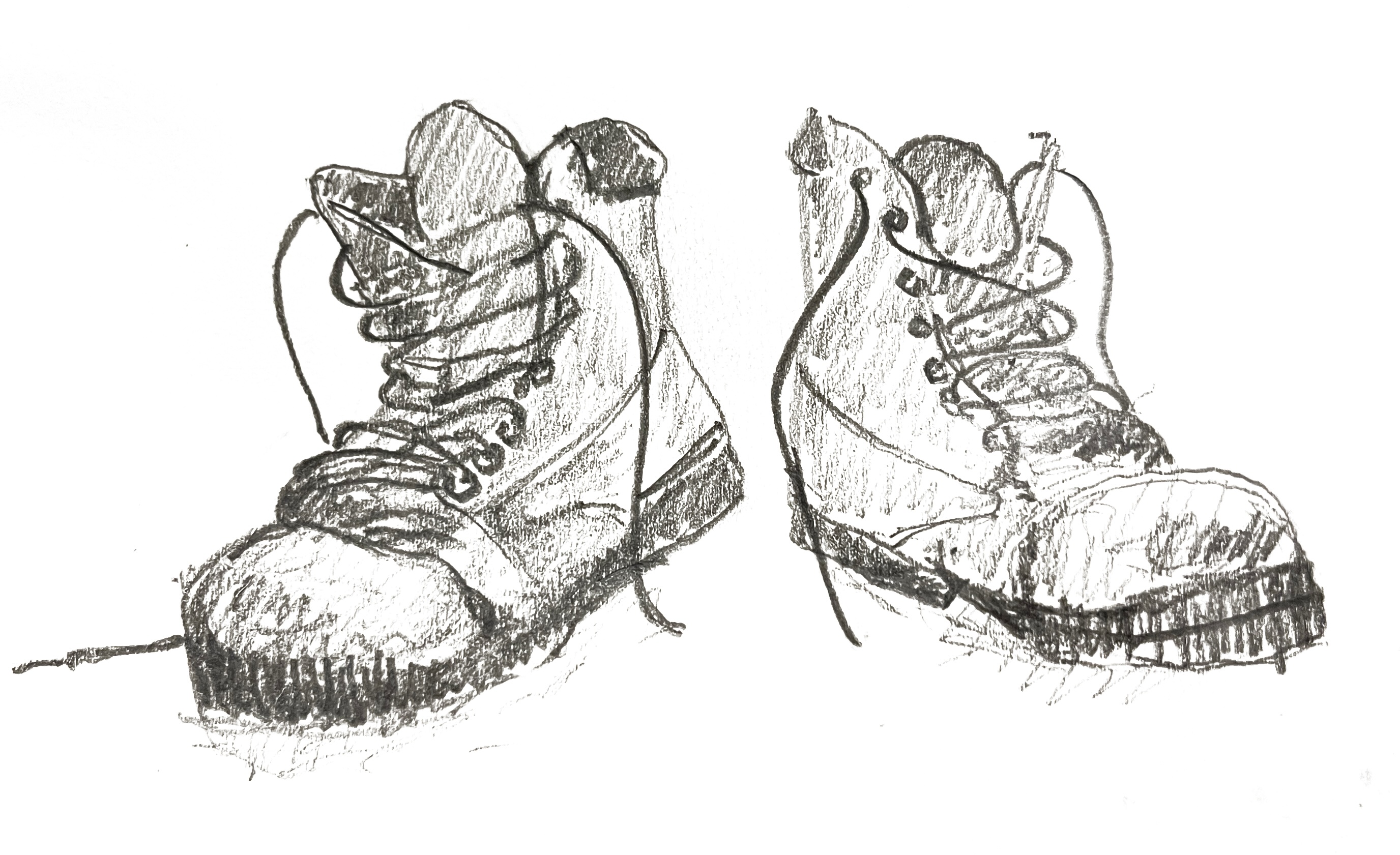 sketch of boots